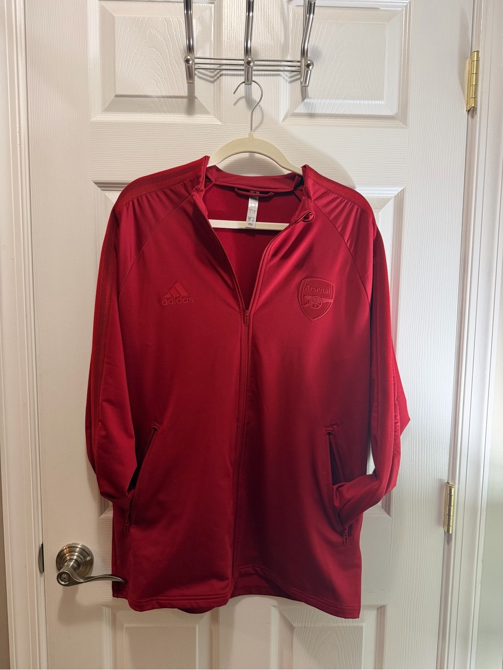 adidas Women's Arsenal Deep Red Full-Zip Track Jacket
